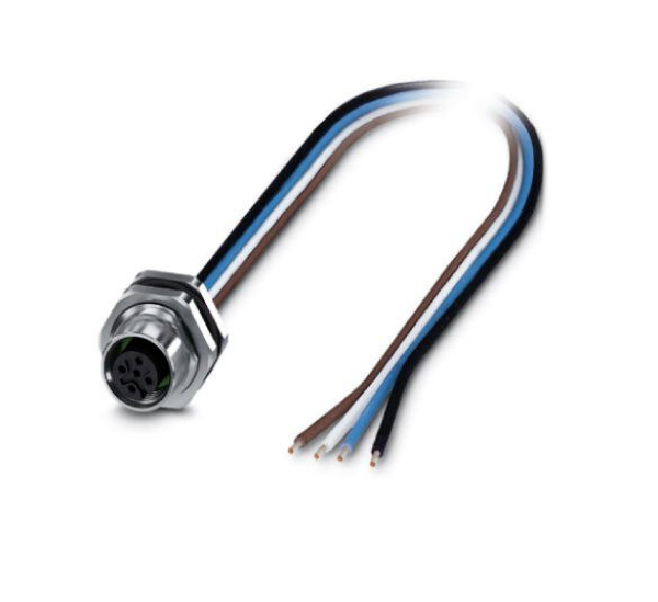 Изображение Pesa(paneelile) M12 5-pin B-coded, kinnitus M16x1.5, kaabel 0.5m, Phoenix