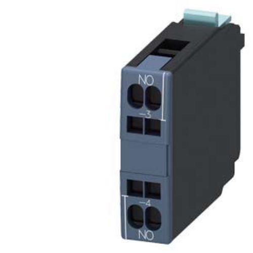 Picture of Auxiliary switch block, 1 NO, EN 50005 spring-type terminal, for motor contactors, 1-pole, Siemens