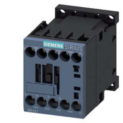 Picture of Contactor relay, 2 NO + 2 NC, 110 V AC, 50 Hz, 120 V, 60 Hz, Size S00, screw terminal, Siemens