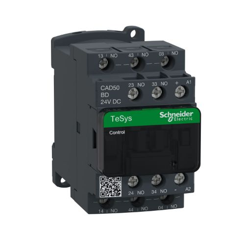 Picture of TeSys D control relay - 5 NO - 690 V - 24 V DC standard coil, Schneider