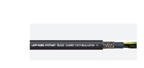 Picture of Kaabel ÖLFLEX® CLASSIC 110CY BLACK 7G4mm2 (0,6/1kV) varjestatud, kiuline, nr.sooned, must