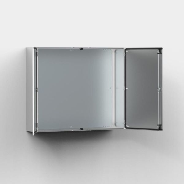 Изображение Roostevaba metallkilp 1200x1200x400 IP66 mont.plaadiga, happekindel, nVent Hoffman