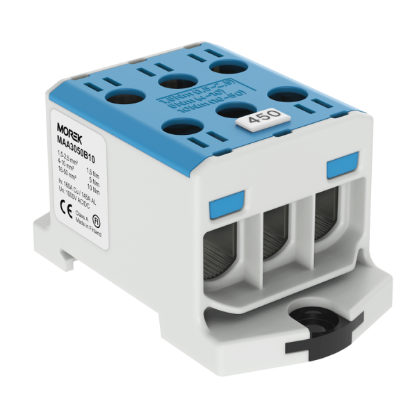 Изображение Hargnemisklemm OTL50-3, sinine, 3xAl/Cu 1.5-50mm², 1000V, Morek