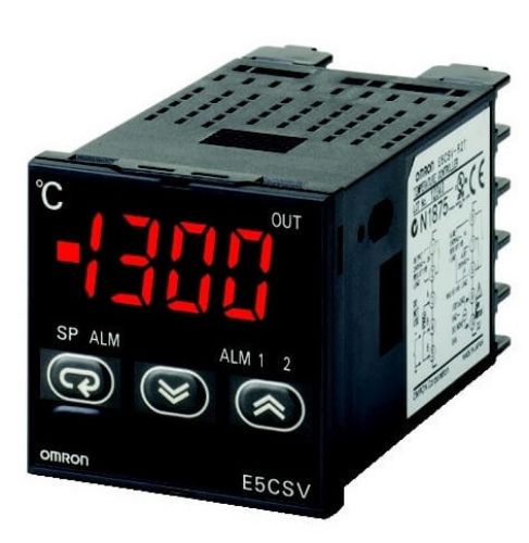Picture of Temp.kontroller E5CSV, Sis: PT100/termopaar, Välj: 1 x 12VDC pul, 1 alarmrelee, 24VAC/VDC,   Omron