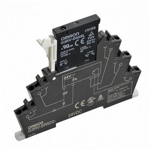 Picture of Pooljuhtrelee I/O output G3RV, 3A (5 - 24VDC), sisend 24VDC, vedruklemm, LED, Omron