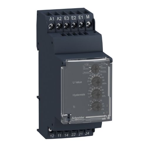 Picture of multifunction voltage control relay RM35-U - range 1..100 V, Schneider