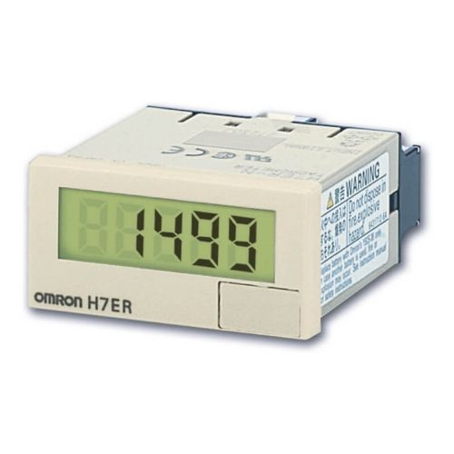 Picture of Tahhomeeter H7ER, 48x24mm, LCD, akuga,DC-pinge(PNP/NPN)sisend, 1või 60 puls/pööre, Omron