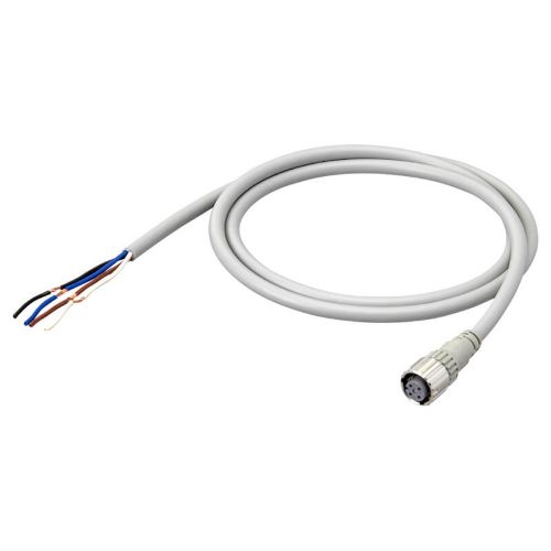 Picture of M12 4-pin, Straight female connector, IP69K, Robot cable, 3m, Omron