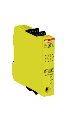 Picture of SSR10M is a safety relay with relay outputs, 3 NO + 1 NC, and a 85-265 VAC (50/60 Hz)/120-375 VDC su