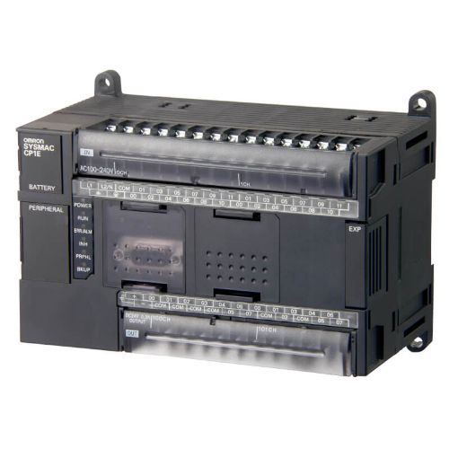 Picture of CP1E, 8kStep/kWord, 24VDC 24DI 16DO (trans. sink), RS232 + 1serial, +3, USB