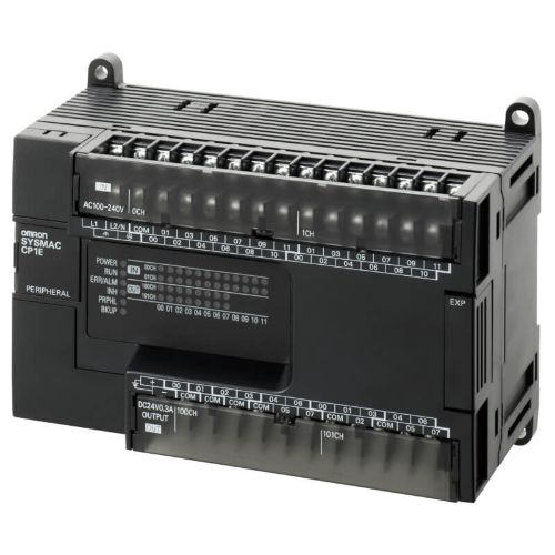 Picture of CP1E, 2kStep/kWord, 230VAC, 24DI 16DO (relee) +3, USB, Omron