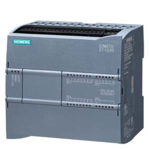 Picture of SIMATIC S7-1200, CPU 1214C, COMPACT CPU, AC/DC/RLY, ONBOARD I/O: 14 DI 24V DC 10 DO RELAY 2A