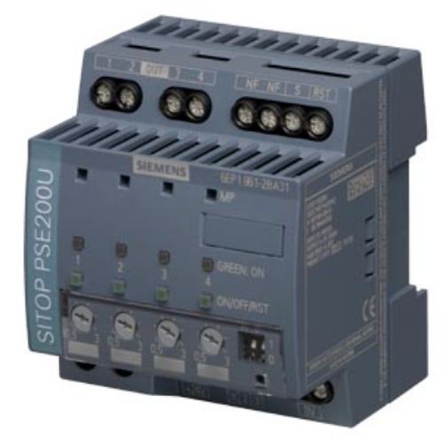 Picture of SITOP PSE200U 3 A Selectivity module 4-channel input: DC 24 V/12 A output: 24 V DC/4x 3 A Level