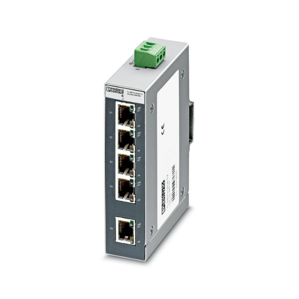 Picture of Ethernet switch, 5 TP RJ45 ports,data transmission speed of 10 or 100 Mbps (RJ45) - Phoenix