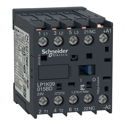 Picture of Minikontaktor trükkplaadile 3P, 9A AC3, 1NC, 24VDC, Schneider