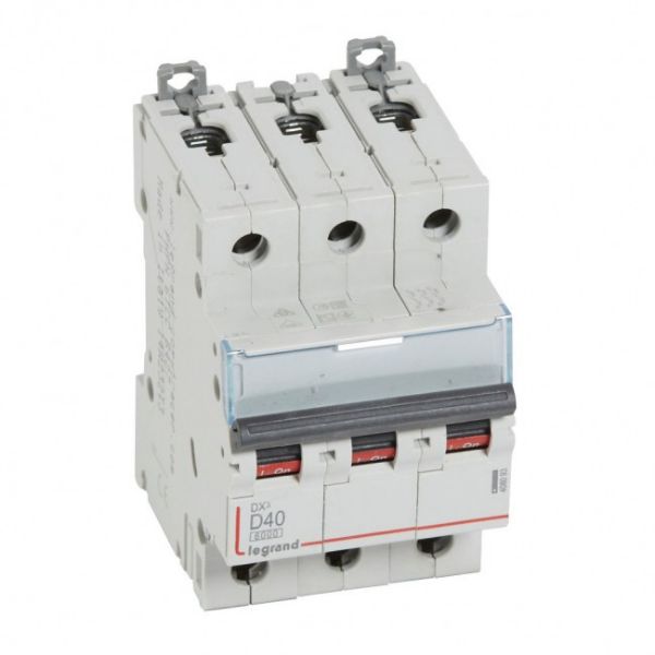 Изображение Moodulkaitselüliti DX3, 3P, 40A, D, 6kA/10kA, Legrand