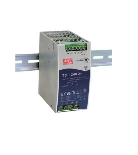 Picture of Toiteplokk TDR, 2F ja 3F, 24VDC 10A 240W, 340-550VAC, Mean Well