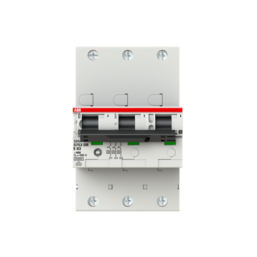 Picture of Selektiivne moodulkaitselüliti S753DR 3P, 63A, E, 25kA, ABB