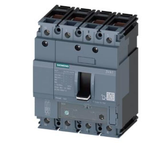 Picture of CIRCUIT BREAKER 3VA1 IEC FRAME 160 BREAKING CAPACITY CLASS S ICU36KA 415 V 4-POLE, LINE PRO, Siemens