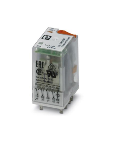 Picture of Relee REL, 4CO, 6A, 230VAC, LED+TEST, pesa RIF-2, Phoenix