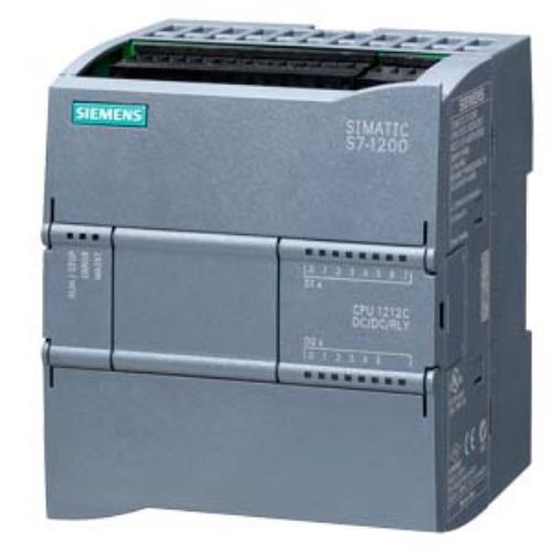 Picture of SIMATIC S7-1200, CPU 1212C, compact CPU, DC/DC/relay, onboard I/O: 8 DI 24 V DC 6 DO relay 2 A