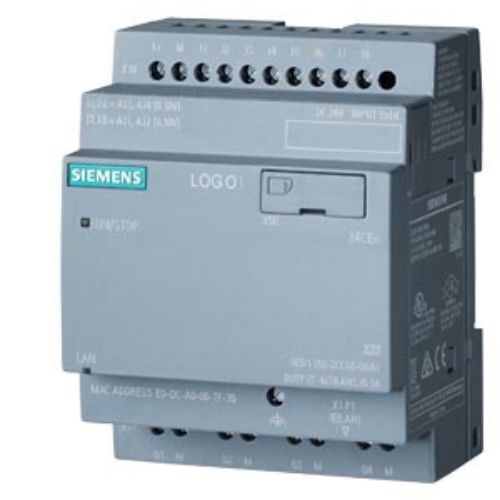 Picture of Minikontroller LOGO8 230RCEo V8.4, 115/230VAC/DC, ilma displeita, 8DI, 4DO(relee), Ethernet, Siemens