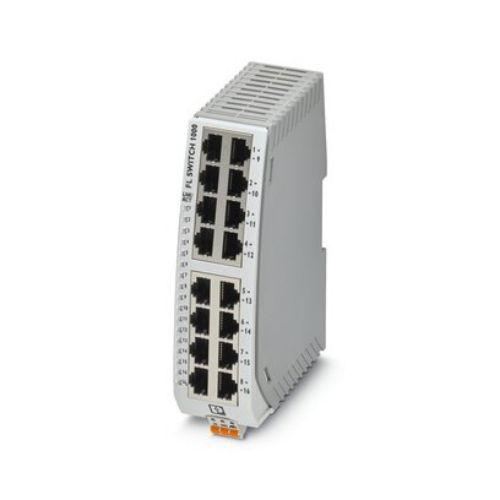 Picture of Narrow Ethernet switch, 16xRJ45 10/100 Mbps , QoS, Phoenix