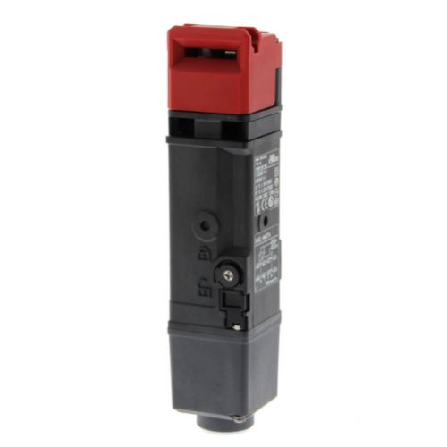 Picture of Guard lock safety-door switch, D4SL-N, M20, 3NC + 1NC/1NO, head: resin, 24VDC solenoid lock/mechanic