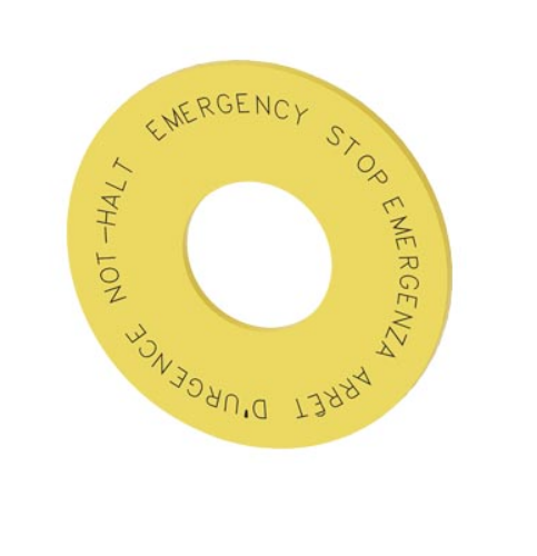 Picture of Etikett 3SU, KOLLANE ketas ø60 mm Emergency-Stop, Siemens