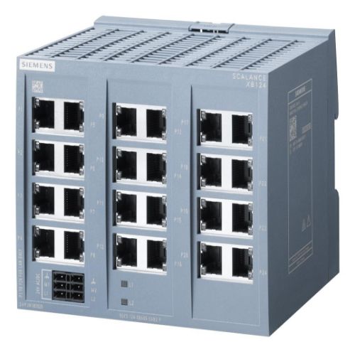 Picture of SCALANCE XB124 unmanaged IE switch, 24x 10/100 Mbit/s RJ45 ports; for setting up small star and line