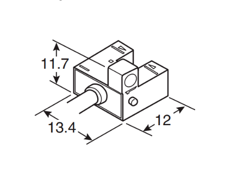 Picture of Mikrofotoandur EE, R-kuju, Sn5mm, PNP, Light/Dark-ON, 5-24VDC, kaabel 1m, IP50, Omron