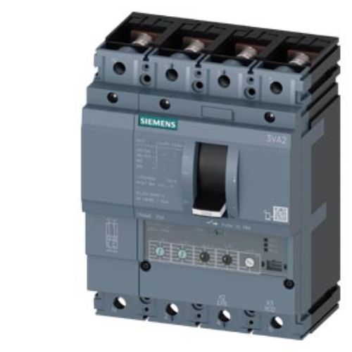 Picture of Kompaktkaitselüliti 3VA22, 4P, 160A, 55kA/415V, ETU350 (LSI), 63-160A, Isd=1.5-10xIn, Siemens