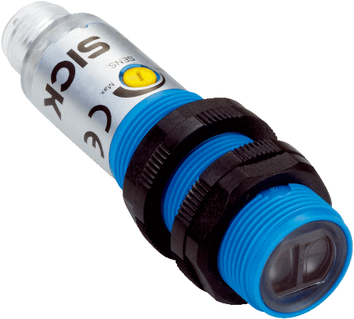 Picture of Fotoandur Objektilt (BGS), M18, Sn=30...200mm, PNP, IP67, pistik M8 4-pin, SICK