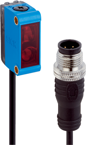 Picture of Fotoandur Objektilt (BGS), Sn35...140mm, PNP, Light/Dark, IP67, 0.3m kaabel M12 4-pin, SICK
