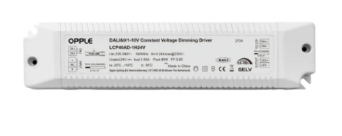 Picture of Toiteplokk LED-le 40W 24VDC DALI(Push-Dim)/0-10V/PWM IP20 185x42.5x28.5mm Opple