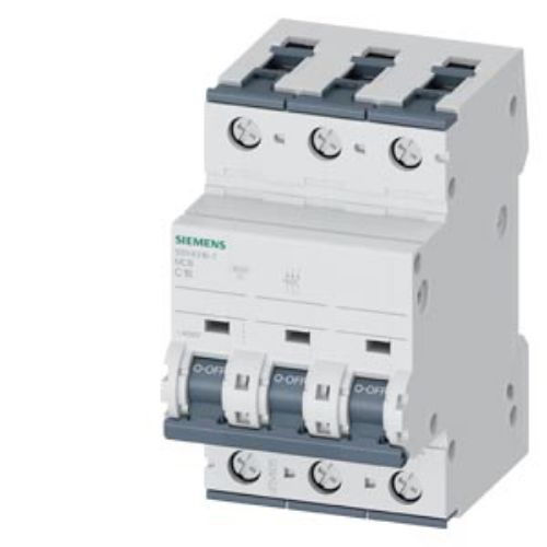 Picture of Moodulkaitselüliti 5SY4, 3P, 16A, C, 10kA, Siemens