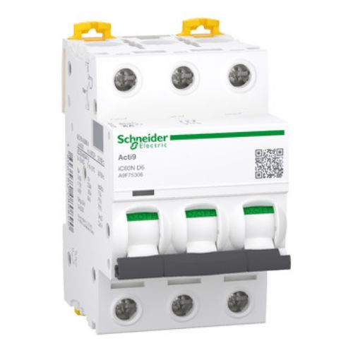 Picture of Moodulkaitselüliti iC60N 3P, 6A, D, 6kA, Schneider