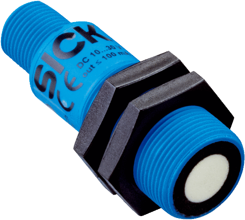 Picture of Ultraheli kaugusandur UM18, M18, Sn=20-150mm, 250mm, välj: PNP,  0-10V, 4-20mA, M12 4-pin, SICK