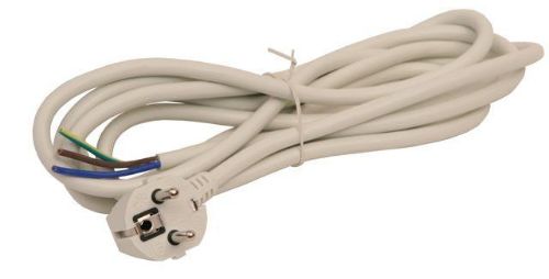 Picture of Toitejuhe 1,5m, 3G1.5mm2, europistikuga, VALGE, maandusega