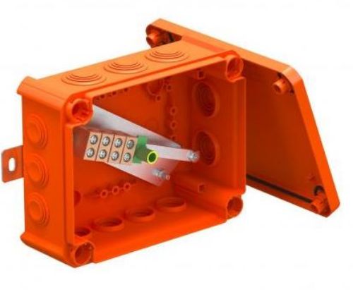 Picture of Tulepüsiv harukarp T160ED 10A, klemmid 10mm2, E90, 190x150x77mm oranž OBO
