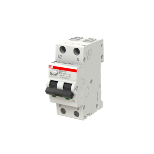 Picture of Kombikaitselüliti (RCBO) DS200, 1P+N, 10A, 10kA, B, 30mA, A, 2mod, ABB