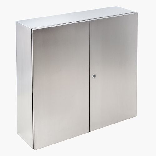 Picture of Roostevaba metallkilp 1200x1000x300 IP66 mont. plaadiga, happekindel, kahe uksega, IDE