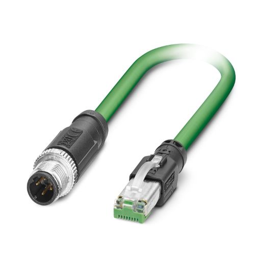 Picture of Võrgukaabel Ethernet CAT5 (100Mbps) PUR, + pistik M12 4-pin RJ45, D-coded, 5m, Phoenix