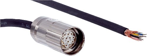 Picture of Andurikaabel PUR + pesa otse, varjestatud, ( 25m + M23 12-pin ), SICK