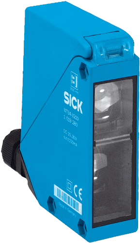 Picture of Fotoandur Objektilt WT34 (BGS), Sn=100..2500mm, Light/Dark, IP67, 20-250VAC/DC, M16, SICK