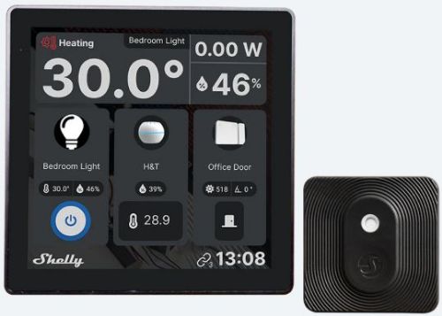 Picture of Wi-Fi 2.4 GHz, BT, puuteekraan + H&T, must, Shelly