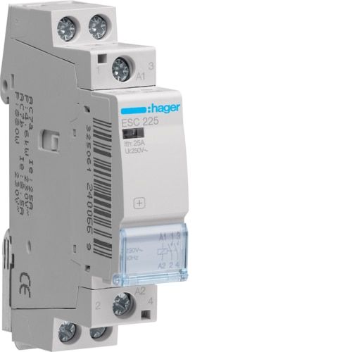 Picture of Moodulkontaktor 25A, 2NO, 230VAC, 1mod, Hager