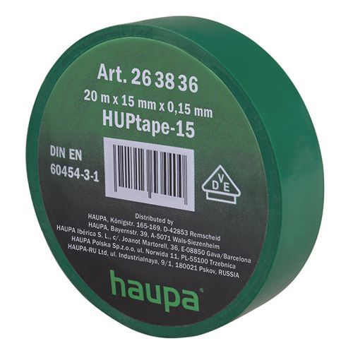 Picture of PVC Isoleerteip Roheline 20m15mm -30c-+105c UV-kindel Haupa