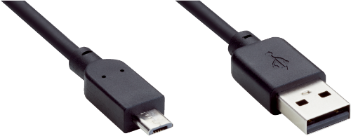 Picture of USB kaabel Micro-B 4-pin otse, USB-A 4-pin otse, USB 2.0, PVC, 5m, SICK