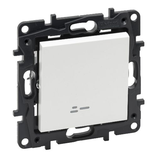 Picture of Veksellüliti tulega klahviga, 10A 230V valge matt, vedrukl. süv. IP20, NILOE STEP, LEGRAND